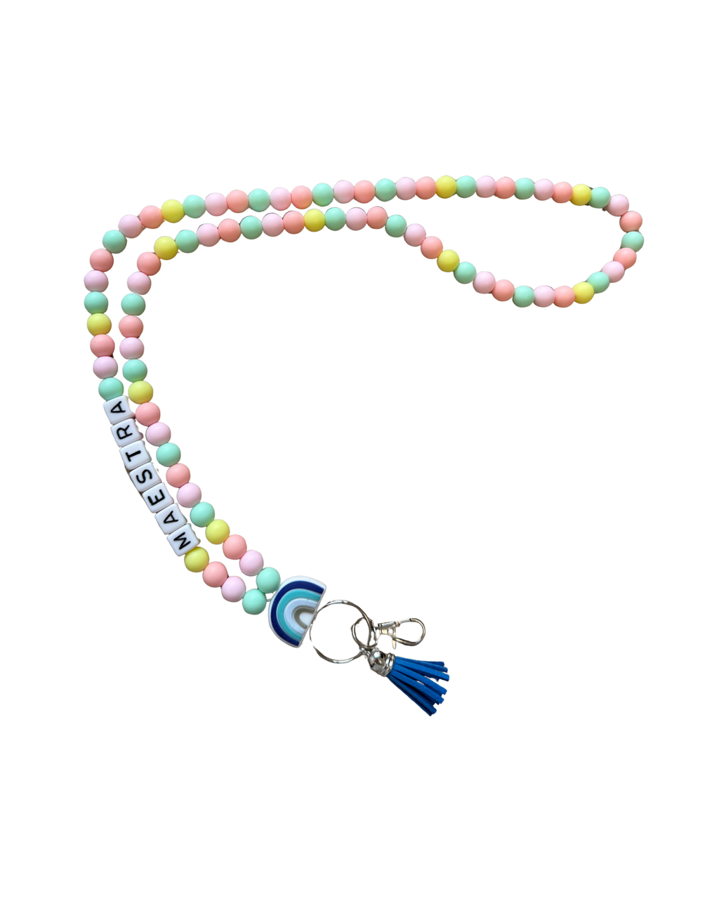 Lanyard Maestra Azul - Añade tu nombre