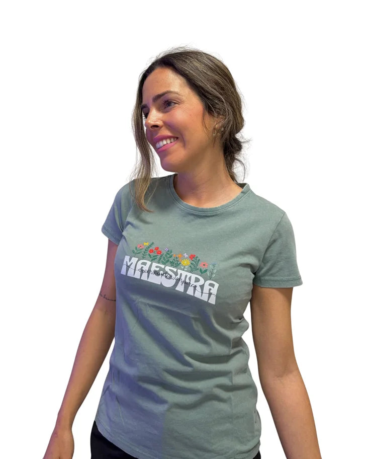 Camiseta Flores Maestra para profesoras, regalo para maestras