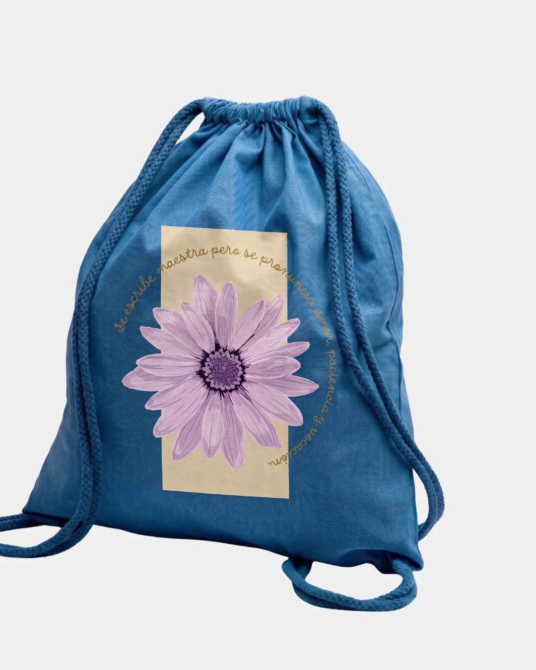 Mochila de cuerdas con diseño para maestras. Regalos para profes