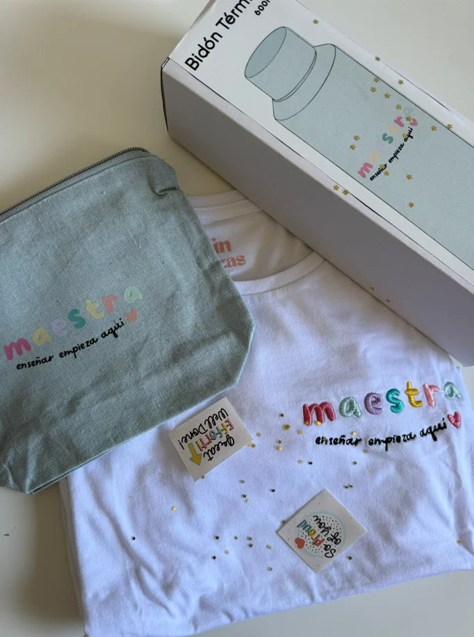 Pack regalo Enseñar empieza aquí para maestras y profesoras