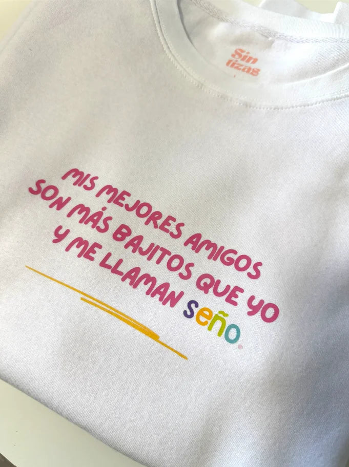 Sudadera blanca para seños con frase Mis mejores amigos, regalo para profesores