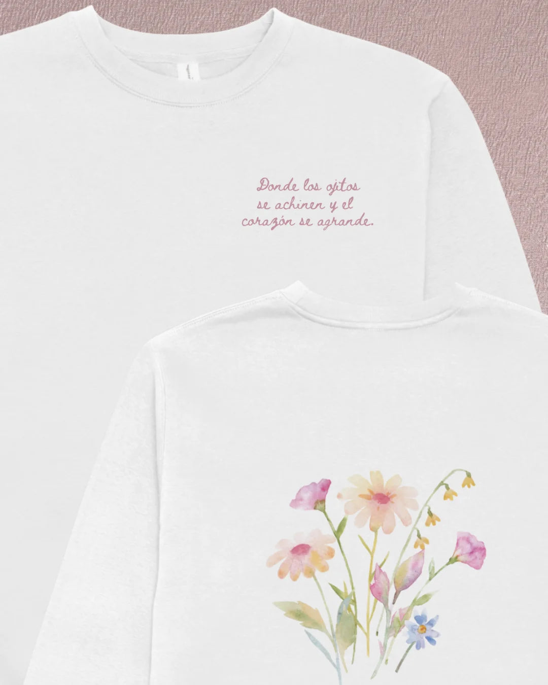 Sudadera de flores para profesoras, otra vista del producto